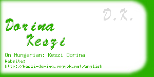 dorina keszi business card